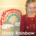 sticky rainbow craft