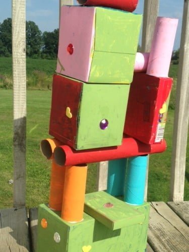 Recycled cardboard castle