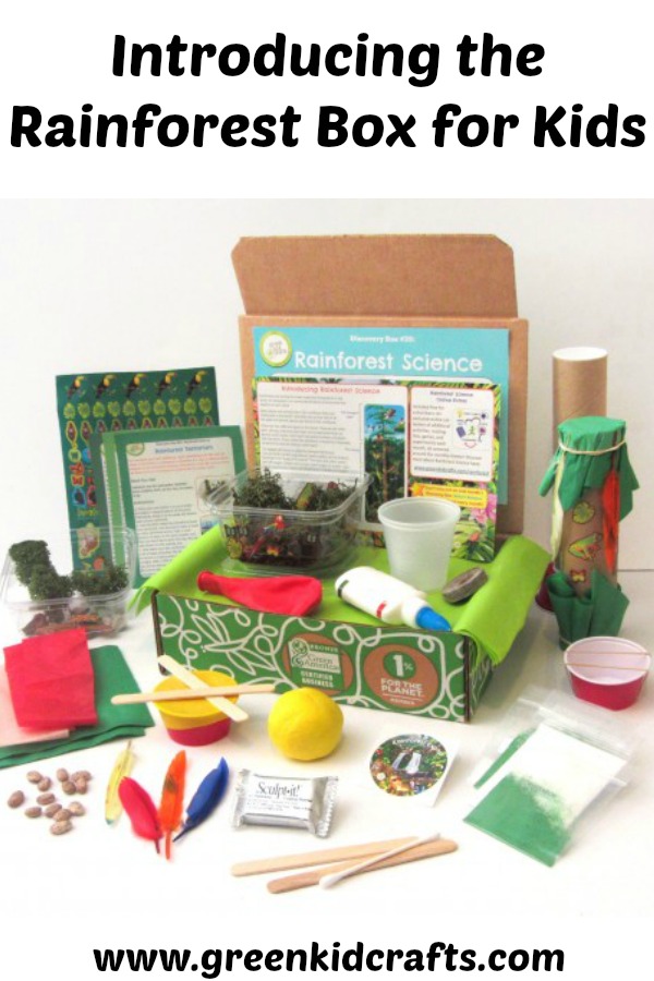 Introducing the rainforest box for kids. Crafts and science activities packed into one box. STEAM, STEM for kids.
