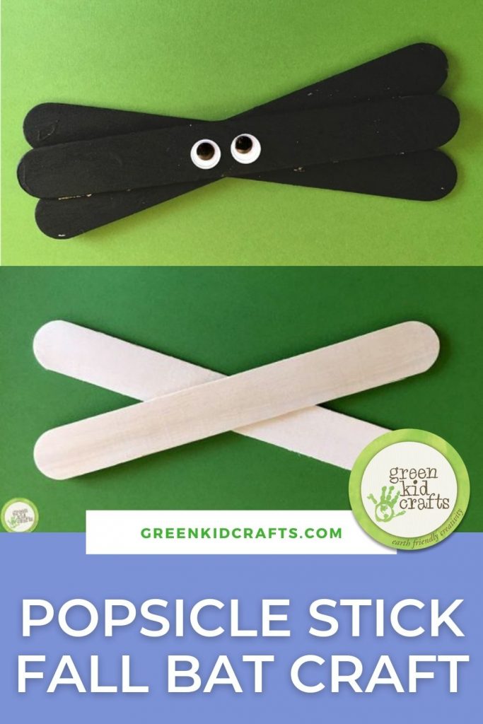 Popsicle Stick Fall Bat Craft for Kids