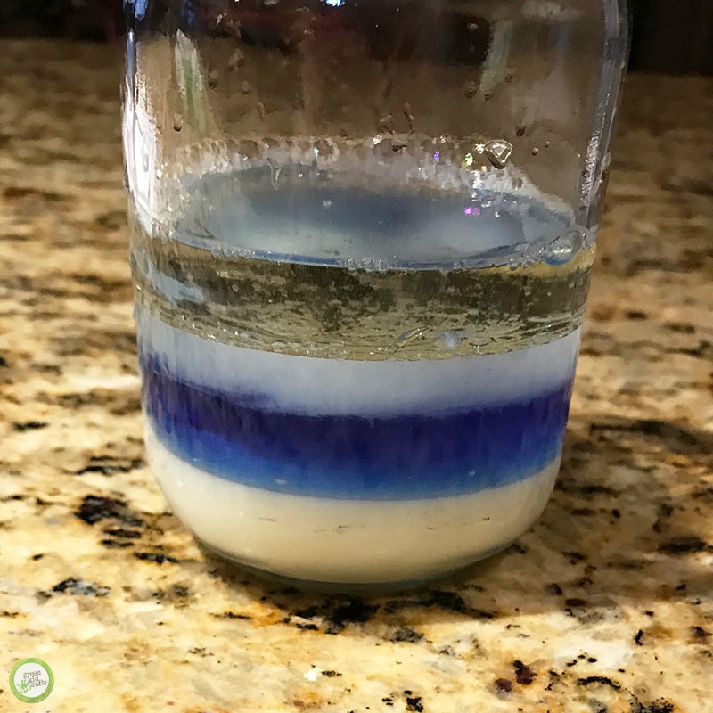layering liquids experiment results