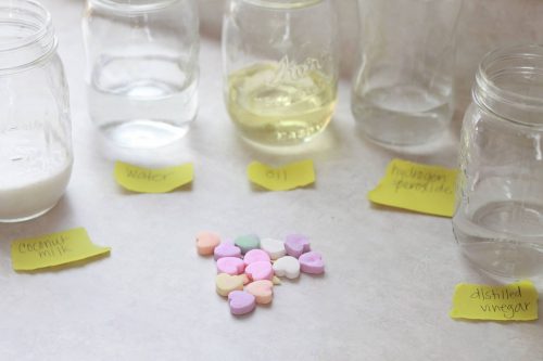 Dissolving Candy Hearts - Looking for educational toys, science kits, monthly crafts for kids, monthly subscriptions for kids, a monthly craft box or kids craft subscription? Green Kid Crafts, kids craft subscription and maker of the best subscription boxes, including award-winning arts and craft subscription boxes and best monthly subscription boxes has what you're looking for!